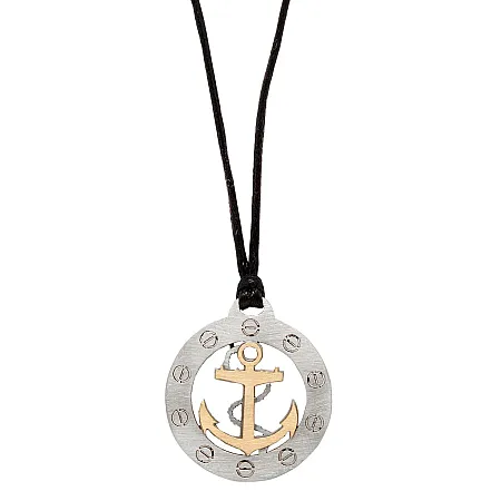 TRIBUTE, Ανδρικό Κολιέ από ανοξείδωτο ατσάλι με άγκυρα