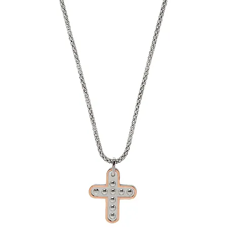 TRIBUTE, Ανδρικό Κολιέ με Σταυρό από ανοξείδωτο ατσάλι