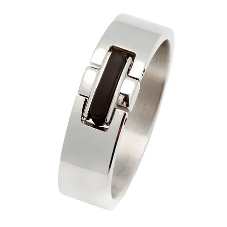 TRIBUTE, Ανδρικό δαχτυλίδι από ανοξείδωτο ατσάλι με καουτσούκ