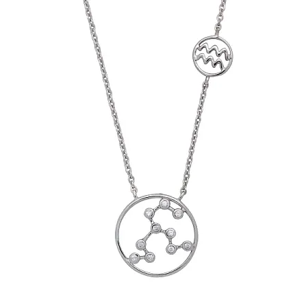 silverline, Ασημένιο Γυναικείο Κολιέ - Υδροχόος