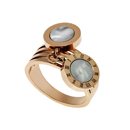 silverline, Γυναικείο Δαχτυλίδι από Ανοξείδωτο Ατσάλι & φίλντισι