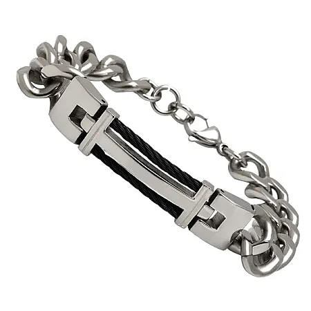 TRIBUTE, Aνδρικό Βραχιόλι από Ανοξείδωτο Ατσάλι