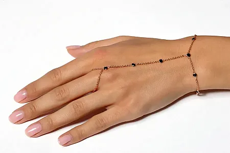 silverline, Ασημένιο Γυναικείο Βραχιόλι με Δαχτυλίδι