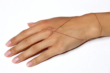 silverline, Ασημένιο Γυναικείο Βραχιόλι με Δαχτυλίδι