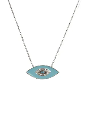 silverline, Ασημένιο Γυναικείο Κολιέ με μάτι βασκανίας