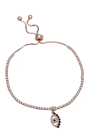 silverline, Ασημένιο Γυναικείο Βραχιόλι με μάτι βασκανίας