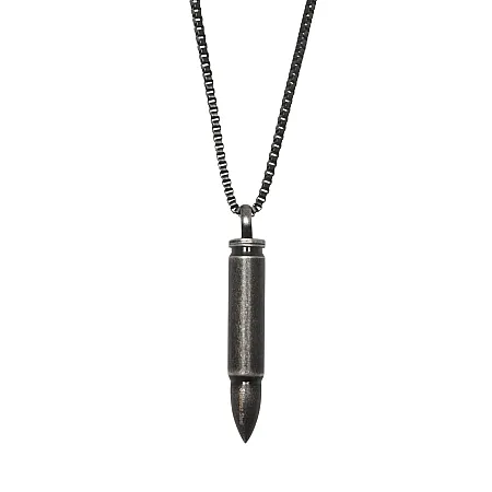 Κολιέ με κούφια, ανοιγόμενη σφαίρα από ανοξείδωτο ατσάλι, unisex, 80cm,TRIBUTE