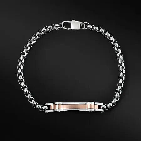 TRIBUTE,  ανδρικό βραχιόλι ταυτότητα από ανοξείδωτο ατσάλι, 21,5 cm,0230426001