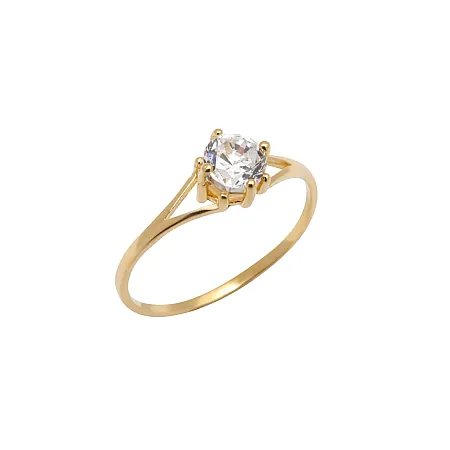 silverline,ασημένιο "Μονόπετρο" Γυναικείο Δαχτυλίδι με ζιργκόν