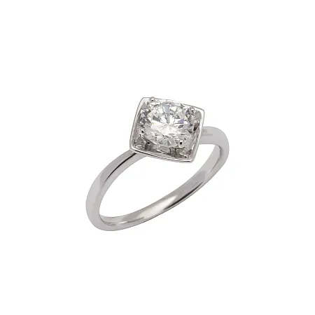 silverline,ασημένιο "Μονόπετρο" Γυναικείο Δαχτυλίδι με ζιργκόν