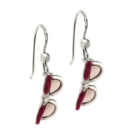 Woofie, ασημένια, παιδικά, σκουλαρίκια, με σμάλτο & λευκό επιπλατίνωμα