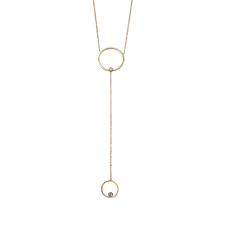 silverline,γυναικείο ,κολιέ ,από ,ανοξείδωτο, ατσάλι,επίχρυσο