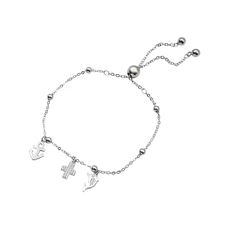 silverline, ασημένιο, γυναικείο, βραχιόλι με ζιργκόν, άσπρο, επιπλατίνωμα, free, size,