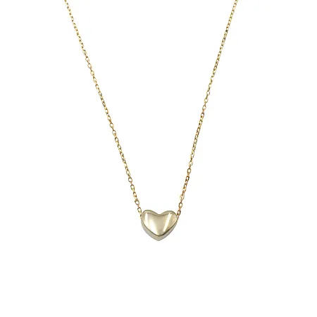 silverline, ασημένιο, γυναικείο, κολιέ με καρδιά, κίτρινο, επιχρύσωμα, 41+8Ext.Chain,