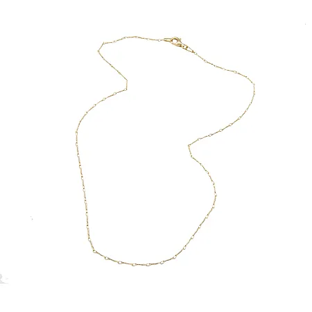 TRIBUTE, 925, ασημένια, καδένα, unisex, 43cm, "GOMITOLO", 0,8mm με κίτρινο, επιχρύσωμα, χωρίς, νικέλιο,