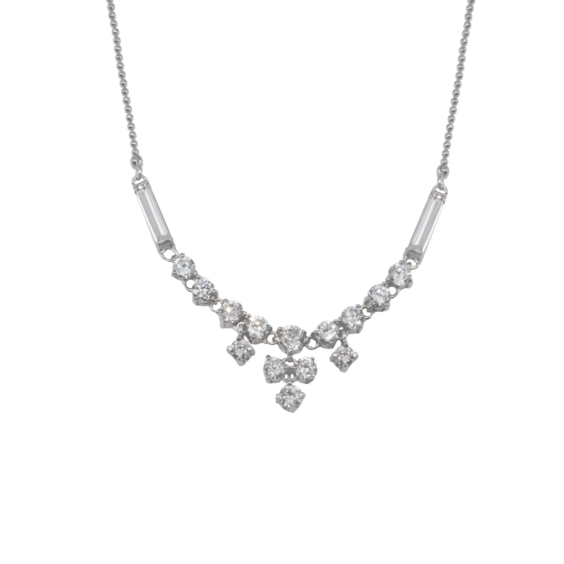 Aσημένιο, γυναικείο, σετ, κολιέ 44 εκατοστών με αλυσίδα προέκτασης 8 εκατοστών, σκουλαρίκια μ΄ήκος 3 εκατοστά με ζιργκόν, άσπρο, επιπλατίνωμα,1630004501, silverline,