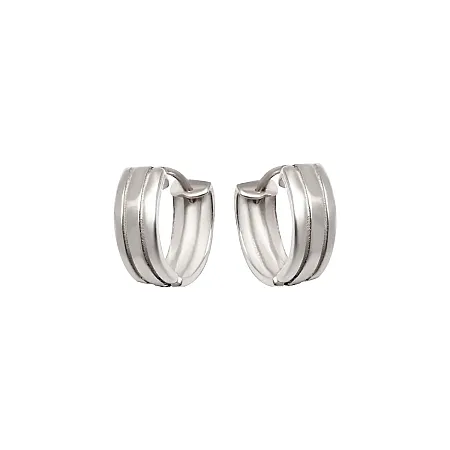 TRIBUTE, unisex, ασημένια, σκουλαρίκια, κρικάκια, μικρά, (5χιλιοστά, σε, φάρδος, & ,διάμετρος, 1,3εκατοστά), με ,λευκό ,επιπλατίνωμα,