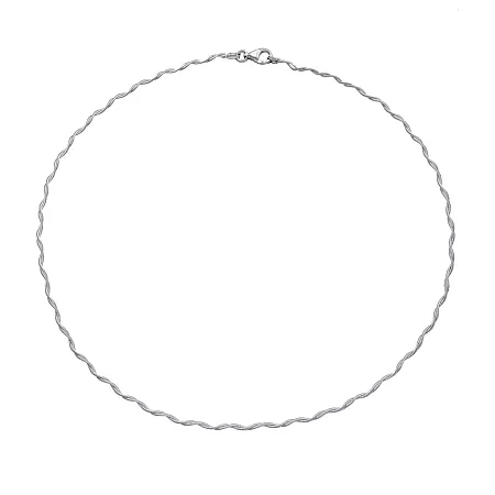 TRIBUTE, 925, ασημένια, καδένα, unisex, 42cm, λαιμαριά, 1.5mm με άσπρο, επιπλατίνωμα, χωρίς, νικέλιο,