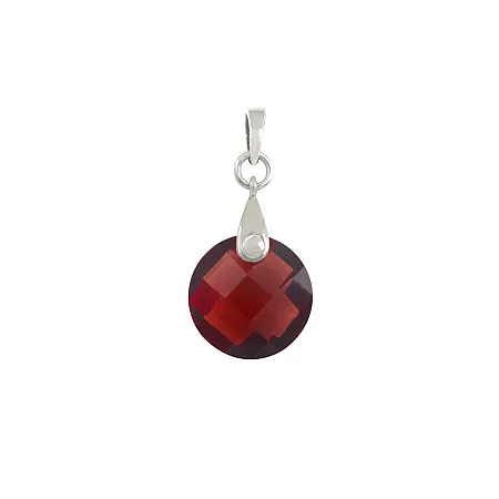 silverline, ασημένιο, γυναικείο, μενταγιόν με ζιρκόν, άσπρο, επιπλατίνωμα,