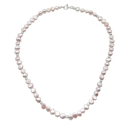 silverline, ασημένιο, γυναικείο, κολιέ με μαργαριτάρια, άσπρο, επιπλατίνωμα,