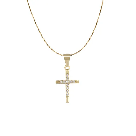 silverline, ασημένιο, γυναικείο, κολιέ με σταυρό, ζιργκόν, κίτρινο, επιχρύσωμα,