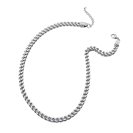 TRIBUTE, unisex, καδένα, χοντρή, τετραγωνισμένη, 51εκατοστά+5εκατοστά αλυσίδα προέκτασης