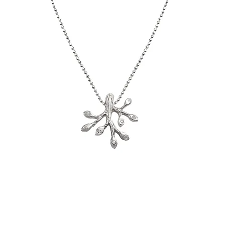 silverline, ασημένιο, γυναικείο κολιέ με λευκά ζιργκόν, & άσπρο επιπλατίνωμα