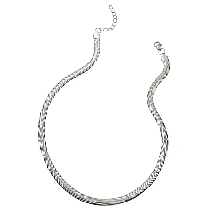 Αλυσίδα λαιμού, καδένα χοντρή unisex, σε ανοξείδωτο ατσάλι, 42+5cm, silverline