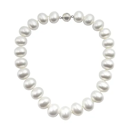 silverline, γυναικείο κολιέ, από, ανοξείδωτο, ατσάλι με μαργαριτάρια,