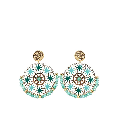 Σκουλαρίκια γυναικεία, εντυπωσιακά, από ανοξείδωτο ατσάλι, με κίτρινο επιχρύσωμα, silverline, 0130551101,