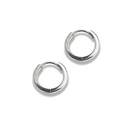 Σκουλαρίκια, unisex, ασημένια, κρίκοι, 3 χιλιοστά πάχος & 1,9 εκατοστά η διάμετρος, μπουλ, μικροί, για όλες τις ηλικίες & όλες τις ώρες, silverline, 0130176501